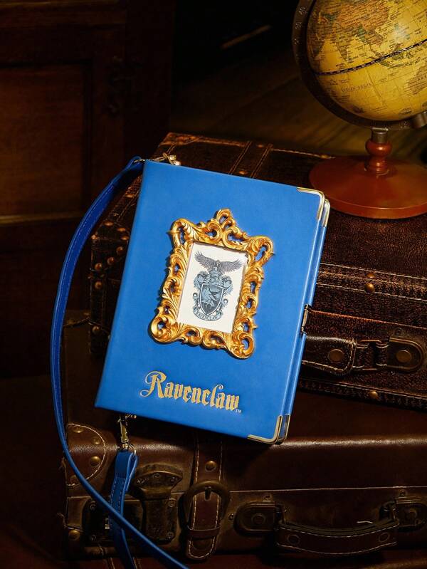 HARRY POTTER X SHEIN Book-Shaped Foil Print Box Design Shoulder Bag