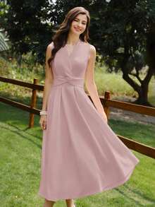 Vintamour Vestido vintage retro elegante para mujer, atuendos de verano para vacaciones y trabajo, vestidos de verano para mujer, vestido blanco para Pascua, vestido de fiesta para mujer, vestidos blancos para mujer, atuendos de primavera para mujer, ropa de verano para vacaciones, vestido de invitada de boda para mujer, vestidos de primavera para mujer, vestidos de verano para mujer, vestidos de sol para mujer, vestidos formales para mujer, vestido de graduación, vestidos elegantes para mujer, atuendos de vacaciones para mujer, cumpleaños - Rosa vieja - Ver 5