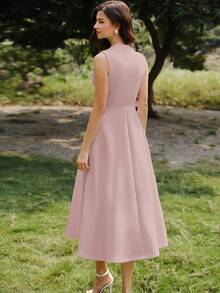 Vintamour Vestido vintage retro elegante para mujer, atuendos de verano para vacaciones y trabajo, vestidos de verano para mujer, vestido blanco para Pascua, vestido de fiesta para mujer, vestidos blancos para mujer, atuendos de primavera para mujer, ropa de verano para vacaciones, vestido de invitada de boda para mujer, vestidos de primavera para mujer, vestidos de verano para mujer, vestidos de sol para mujer, vestidos formales para mujer, vestido de graduación, vestidos elegantes para mujer, atuendos de vacaciones para mujer, cumpleaños - Rosa vieja - Ver 6