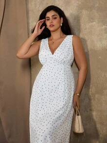 Flirla Vestido elegante y romántico de estilo francés minimalista y versátil con espalda descubierta, hombros descubiertos, textura de flores pequeñas, corte evasé, espalda abierta, ajuste ceñido y largo para mujer en verano - Multicolor - Ver 8