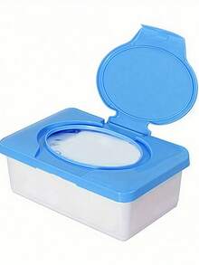 SHEIN 1 szt. Pudełko do przechowywania chusteczek nawilżanych Duża pojemność Przenośne Zamykane etui Odporne na wilgoć Pyłoszczelne Materiał PP Do łazienki Salon Komoda Samochód Biuro Organizacja gospodarstwa domowego Niezbędne - Wielokolorowe - Zobacz 12