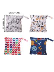 1 件防水湿袋，可水洗，可重复使用，适用于旅行、海滩、泳池、脏运动服、湿泳衣、洗漱用品 - 彩色 - 查看 7