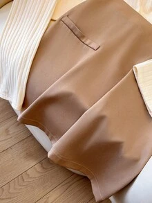 Franclia Women's Autumn Homecoming Outgoing Clothing Apricot Fashion Elegant Long-Sleeved Short Skirt Women's Two-Piece Set Fall Outfits For Women