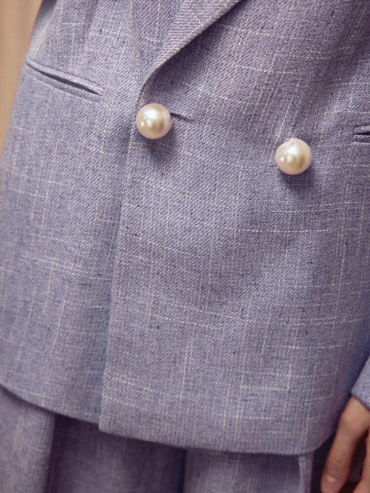 DOUBLE BREASTED STRUCTURED BLAZER