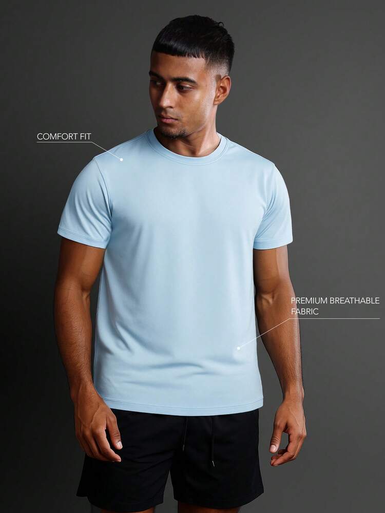 Slim Fit Short Sleeve Tee With Reinforced Seams