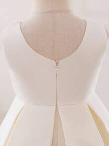 Glamorique Kids Baby Girl Flower Bridesmaid Dress, Wedding, Flower Girl ,Elegant,Big Bow,Birthday Photo Clothing,Birthday Party,Party Performance,