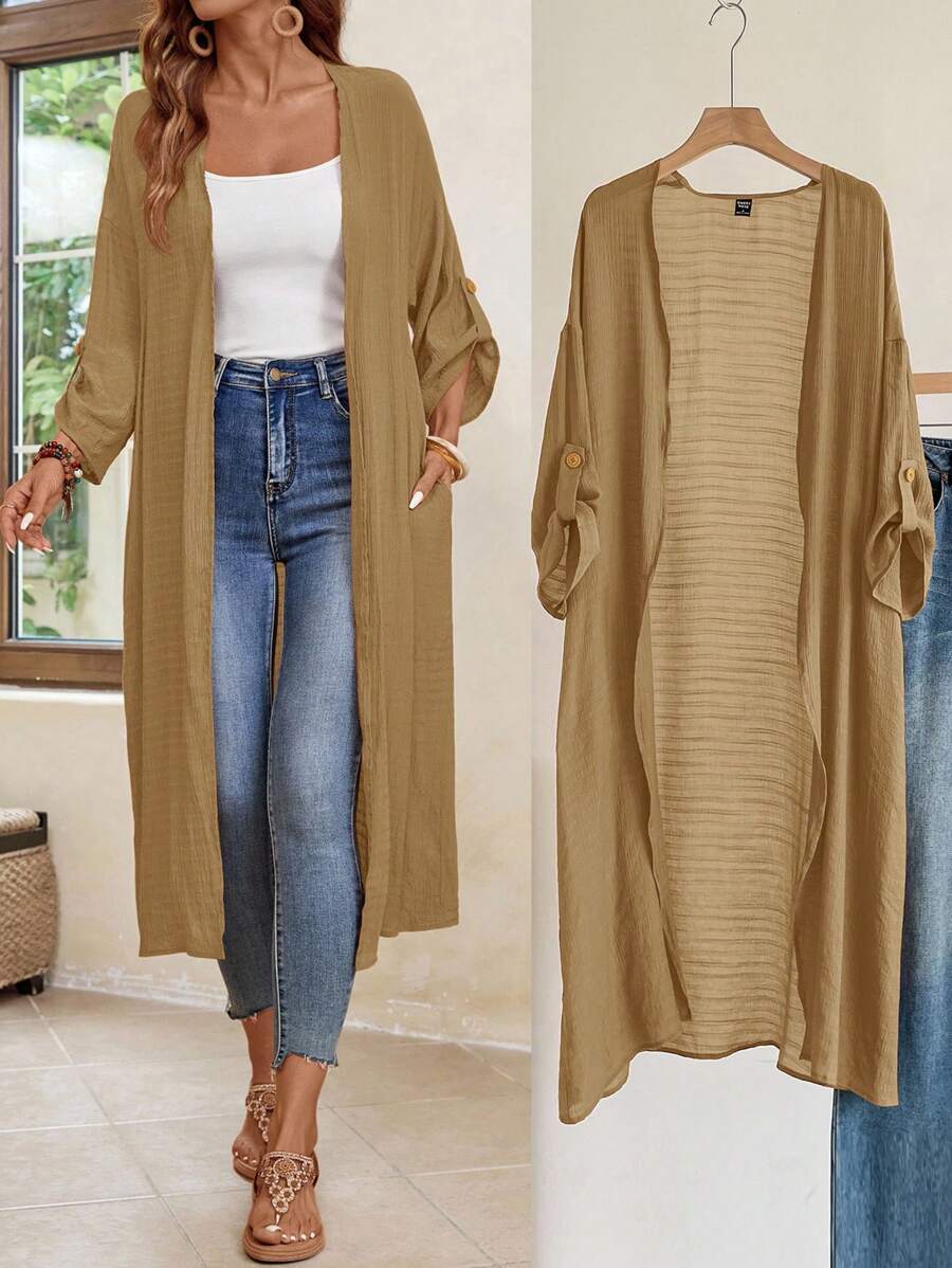 EMERY ROSE Women Coat Winter Fall Top Fall Women Fall Office Wear Going Out Fall For Women Halloween Fall Women Office For Women Fall For Women Fall Tops Brunch For Women Airport For Women Winter For Women Country Women Poncho - Coffee Brown - View 1