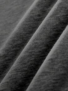 Tseoso 1. Casual Loose Fit Dark Grey Sweatshirt 2. Halloween Pink Letter Mask Ghost Graphic Print Loose Fit Hoodie, Suitable For Fall/Winter, Halloween - Skull, Bones, Halloween, Ghost, Ghost, Pumpkin, Party, Trick Or Treat - Dark Grey - View 3