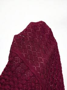 Maija Women's Stand Collar Long Sleeve Hollow Design Fitted Fashionable Sweater Burgundy Tops For Women Wine Red Top Maroon Top Turtle Neck Top Dark Red Top Casual Tops Red Top Fall Sweaters Halloween Sweater Going Out Tops Casual Tops Women Rave Outfits Burgundy Top Chic Autumn Christmas Women's Clothing Christmas Jumper Going Out Tops Burgundy Tops,