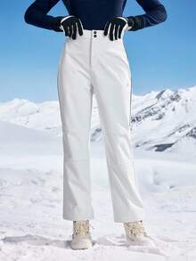 In My Nature 女士休闲户外保暖徒步裤秋冬滑雪裤女女士滑雪裤雪地裤女士冬季裤子女士白色滑雪裤 - 白色 - 查看 5