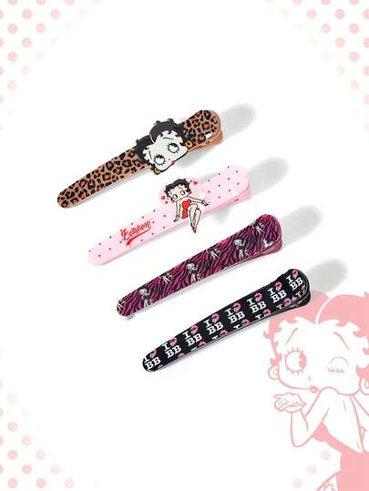 Betty Boop | ROMWE 时尚字母和卡通图案发夹