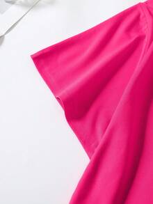 SHEIN MOOSTA 基督教时尚衬衫、基督教服饰礼品、教母、舒适的基督教街头服饰、法式美学 - 玫紅色 - 查看 4