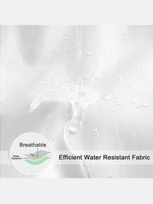 纯色防水浴帘 - 复古浴室装饰，秋季美学，波西米亚风格，可爱的返校必备品，大学宿舍配件，涤纶内衬，防潮，易清洁