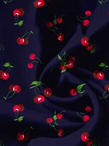 EMERY ROSE Áo cánh tối giản họa tiết quả anh đào cỡ lớn dành cho nữ, phù hợp cho mùa hè - Nhiều màu - Xem 3