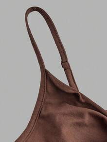 SHEIN MOD 4件装女士扭结前交叉吊带背心，吊带衫，可爱上衣，黑白背心，热带风情，辣妹风，露背，性感，外出上衣，秋季上衣，休闲女式上衣，扭结蝴蝶结上衣，万圣节，内置胸罩上衣 - 彩色 - 查看 4