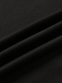 Glimmora 男士拉链字母印花休闲连帽卫衣，秋季款，长袖上衣 - 黑色 - 查看 7