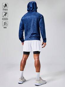 Acti Log 男士户外休闲连帽卫衣 男士运动服 健身服 训练卫衣 蓝色运动服 男士 - 彩色 - 查看 2