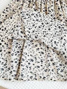 LMoss Kids Baby Mädchen Blümchen Muster Lässig Smock Kleid