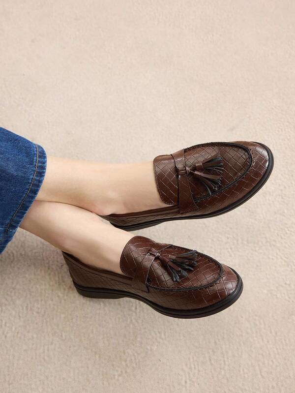 Rosivie Zapatillas deportivas planas de slip-on casuales para mujer