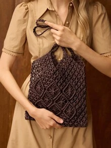 MOTF PREMIUM 女士时尚休闲通勤大容量钩针单肩包