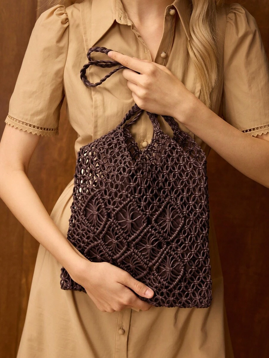 MOTF PREMIUM 女士时尚休闲通勤大容量钩针单肩包