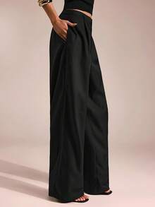 SHEIN Forever 21 Women Pants Business Casual Women Western Wear Women Wide Leg Pants Office Women Baggy Pants Professional Women Clothes Office Wear Grey Women Pants Loose Pants Women Slacks