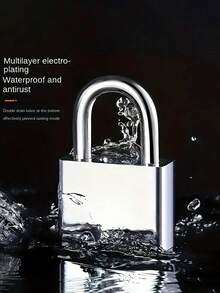 Heavy-Duty Metal Padlock - 4 Keys, Rustproof & Waterproof For Gates, Warehouses & Outdoor Use (Secure Durable Lock)