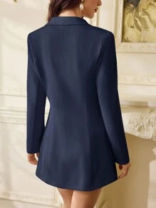 Vintamour 女式两件套复古优雅连衣裙西装外套套装休闲装两件套女式度假装两件套女士商务休闲装女式婚礼宾客礼服女式两件套女士生日装女式优雅连衣裙女式办公室装女式秋装女式秋装女式冬装女式秋装女式工作装女式西装女式秋装女式工作装 - 藏蓝色 - 查看 5