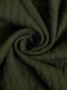 Freevana 大码女式纹理对比蕾丝插入长袖连衣裙女式毛衣连衣裙毛衣连衣裙橄榄色连衣裙绿色连衣裙秋季连衣裙女式冬装商务休闲女装女式秋装女式冬装女式办公室服装橄榄绿别致冬季商务 - 軍綠色 - 查看 7