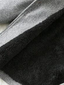 SHEIN 买一送一婴儿/男婴/女婴 2 件/套羊毛加厚灰色羊毛大衣夹克带帽，加厚大衣，冬季大衣，绗缝大衣，舒适百搭简约百搭风格，适合室内、户外滑雪、日常穿着、运动、玩耍、派对、拍照、节日、圣诞节、万圣节 - 灰色 - 查看 6