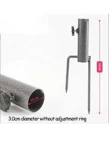 1 Stück schwerer Metall-Regenschirm-Halter Bodenstecker, tragbarer spiralförmiger Anker, geeignet für Fahnen, Sonnenschirme, Angelruten, Outdoor-Parks und Strände, geeignet für Boden und Rasen als Outdoor-Beschattungswerkzeug-Zubehör - Schwarz - Übersicht 14