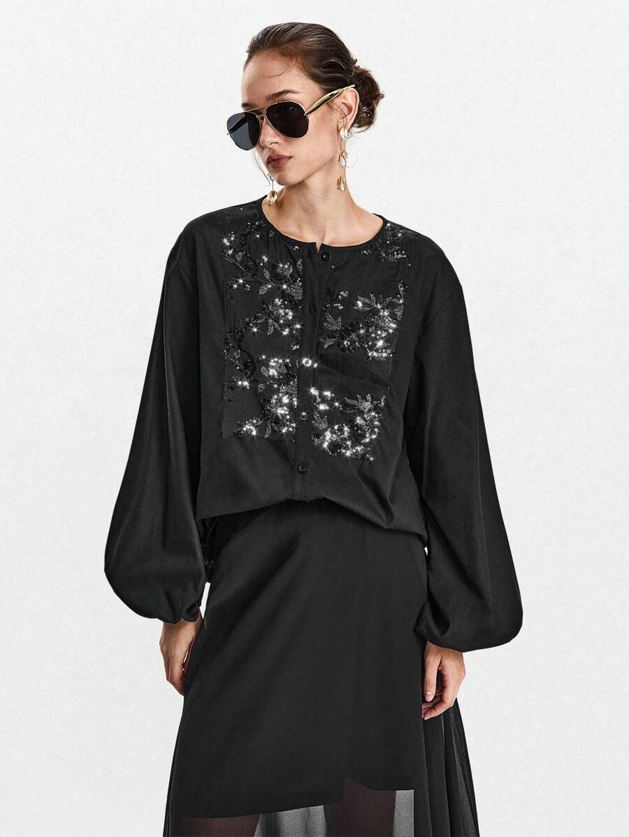 Lumivelle Halloween Women Blouses Fall Cloth For Women - Black - View 1