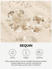 Serisse Nueva Top tipo halter sin espalda para mujeres con bordado de lentejuelas para el verano