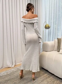 Lavishia Solid Color Floral 3D Decor Off-Shoulder Fitted Long Sweater Dress Women's Fall Clothes Fall Clothes For Women Fall Women Clothes Fall Dresses For Women Off Shoulder Dress Fall Sweaters Dress Dresses For Women Elegant Wedding Guest Dress Women Fall Clothes For Women Elegant Dresses For Women White Dresses Classy Elegant Classy Outfits For Women Fall Dresses For Women Fall Wedding Guest Dress - Khaki - View 3