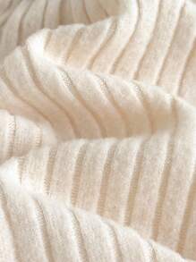 Cozy Pixies Robe longue pour bébé fille, en tricot unicolore, col rond doux, volants à l'ourlet, manches longues, taille marquée