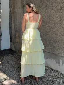 Jeta Ari Robe d'été avec volant pour femmes