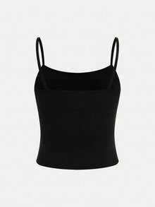 SHEIN Girlism Tween Girl 2pcs Minimalist Comfortable Ruched Camisole Bralette Set Fall Winter