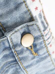 Chillumni Plus Size Men's Casual Loose Fit Ripped Pocket Denim Shorts, Emo Style - Blue - View 8