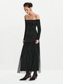 Lumivelle Vestidos largos de mujer para Halloween - Negro - Ver 4