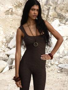 MUSERA Thick Strap Square Neck Fitted Lace Jumpsuit Unitard Night Out Occasion Birthday Elegant Fall Autumn Rapture Christmas Party Thanksgiving Chic