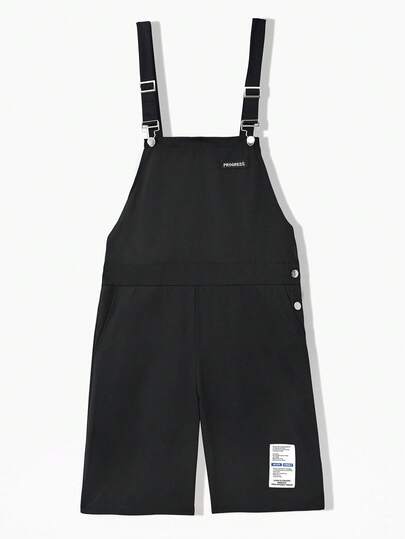 Manfinity Hypemode Quần short yếm có họa tiết chữ cái bỏ túi dành cho nam