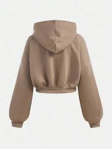 SHEIN 2pcs/Set Teen Girls Casual Letter Print Long Sleeve Crew Neck Sweatshirt And Sweatpants Set Teen 2 Piece Set Teen Girl Brown Set Teen Sweat Set New York Outfits Sweat Sets Tweens Comfy Fall Winter - Khaki - View 8