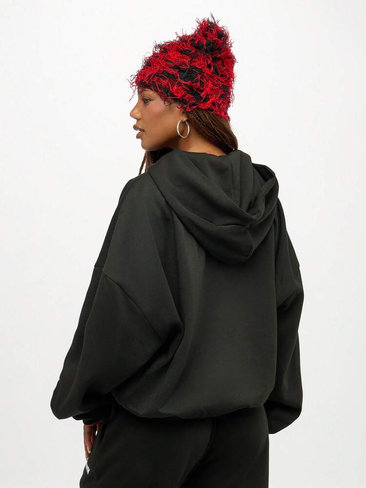 SUMWON WOMEN Oversized Full Zip Hoodie With Star Design