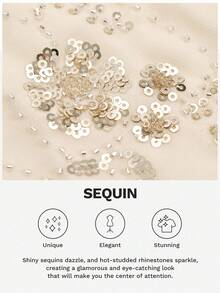 Serisse Nueva Top tipo halter sin espalda para mujeres con bordado de lentejuelas para el verano