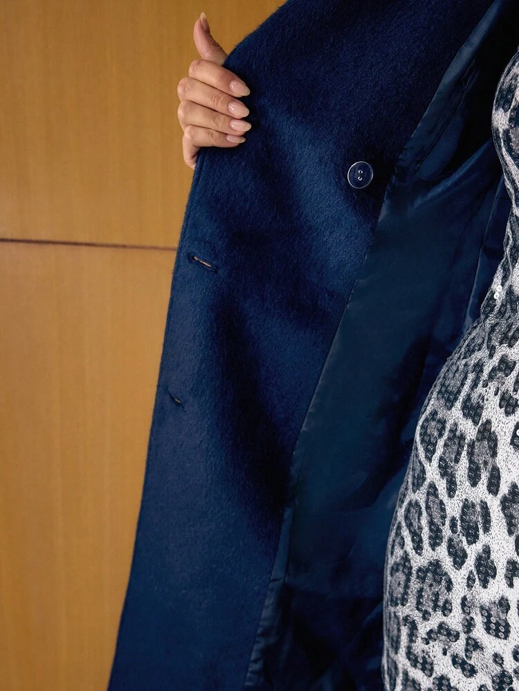 WOOL DOUBLE BREASTED BELTED OVERCOAT