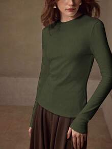 MOTF PREMIUM CAMISETA DE MANGA LARGA AJUSTADA - Verde - Ver 6