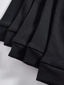 SHEIN 5 pièces Pack Leggings de couleur unie épais et thermiques pour bébés garçons, haute élasticité, doux et confortable, tout-aller, convient pour la maison et l'extérieur, automne/hiver - Noir - Voir 4
