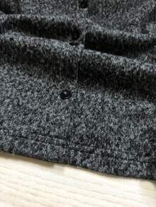 Franclia 女士休闲百搭日常开衫，秋冬 - 灰色 - 查看 4