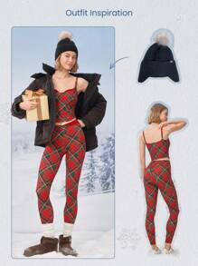 GLOWMODE FeatherFit™ 聚拢舒适欢呼双层背心圣诞节假期冬季低冲击瑜伽日常