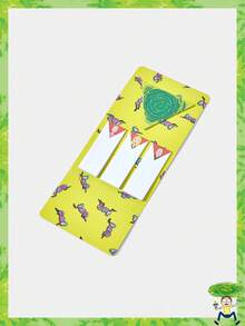 Rick and Morty X SHEIN Bloc-notes à motif de personnage de dessin animé mignon - Jaune citron - Voir 2